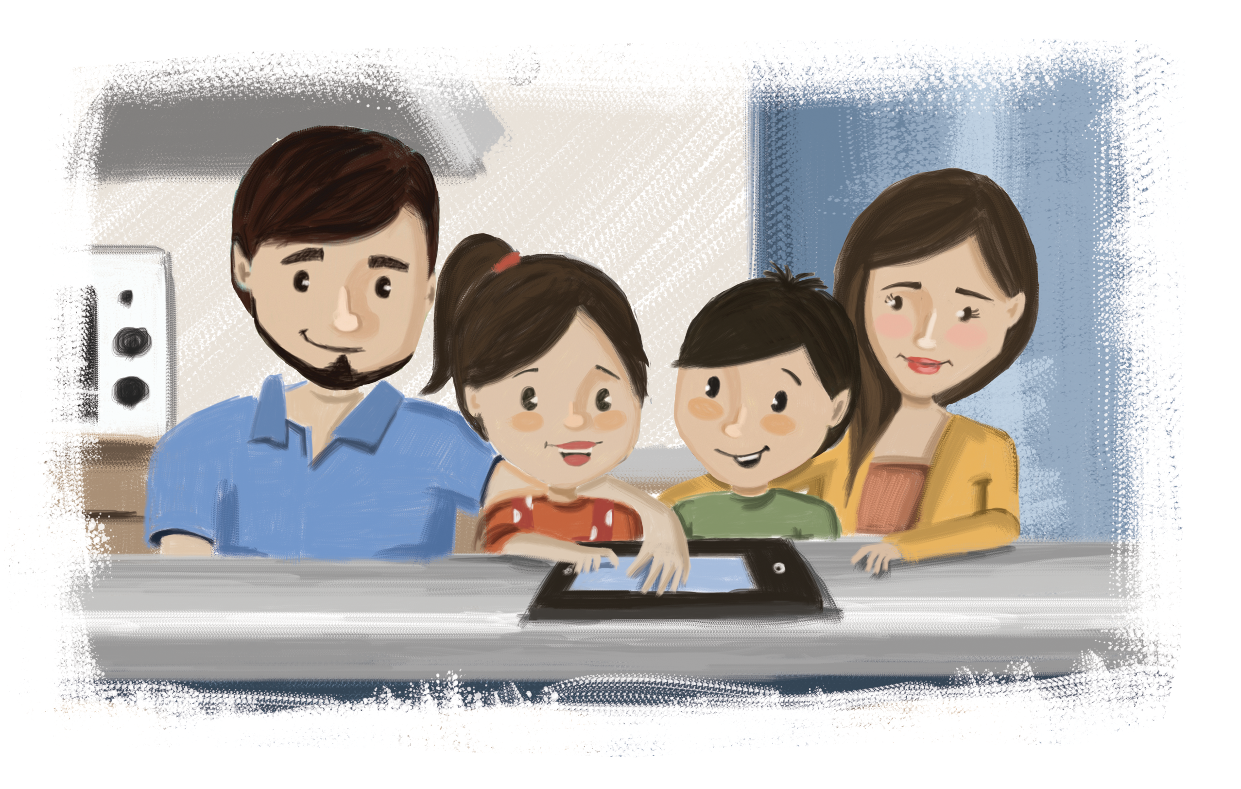 Kids using technology